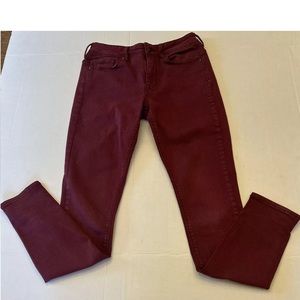 Bullhead Denim High Rise Skinniest Jean Burgundy‎ Juniors Size 3